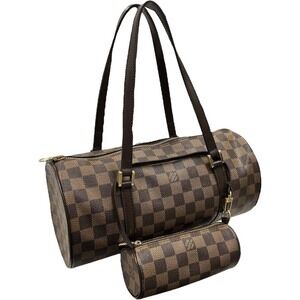Louis Vuitton Papillon Damier Ebene Brown Handbag Pouch